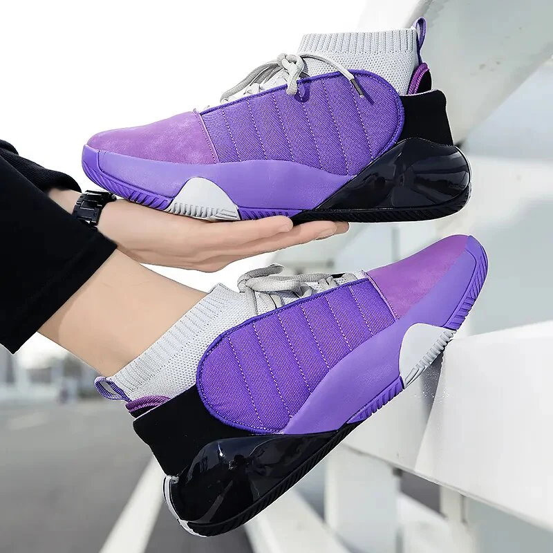 Basketball Shoes for Men Lace-Up High Top Sneakers Mens Retro Basketball Shoes Breathable Trend Men Sneakers Walking Shoes - Image 7