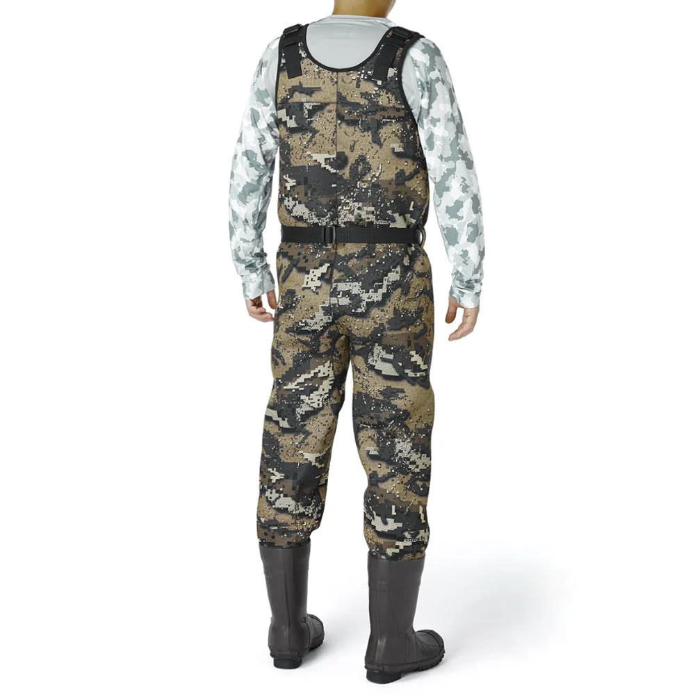 Bassdash Bare Camo Neoprene Chest Fishing Hunting Waders for Men with 600 Grams Insulated Rubber Boot Foot in 8 Sizes - Image 4