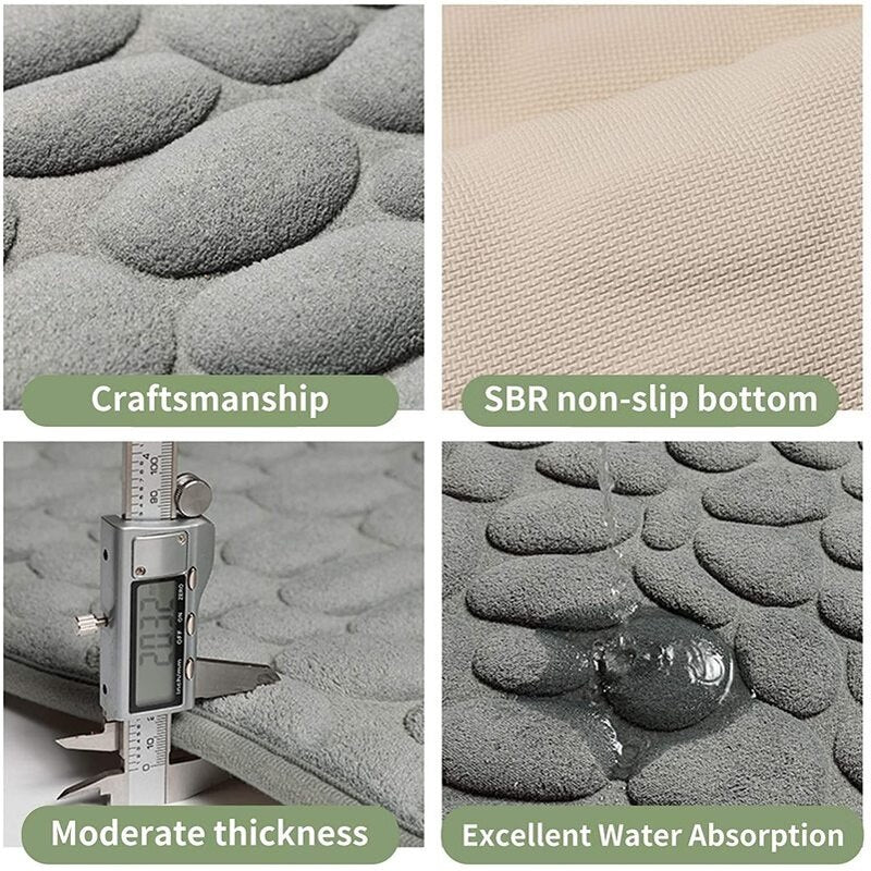 Bath Rugs Mat Bathroom Floor Mat Set Memory Foam Bathmat Non Slip Washable Carpet - Image 7