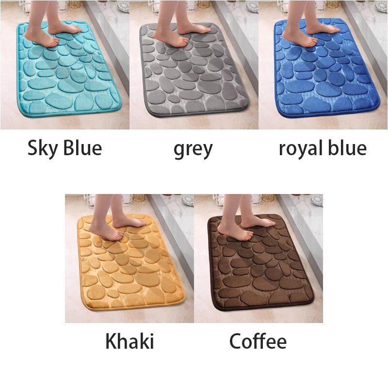 Bath Rugs Mat Bathroom Floor Mat Set Memory Foam Bathmat Non Slip Washable Carpet - Image 8