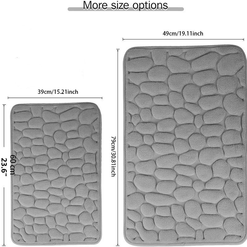 Bath Rugs Mat Bathroom Floor Mat Set Memory Foam Bathmat Non Slip Washable Carpet - Image 9