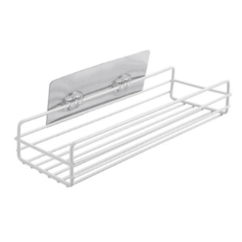 Bathroom Shelf Without Drilling Iron Shower Shelves Shampoo Storage Rack Cosmetic Holder Wall Mounted Shower Organizer - Image 6