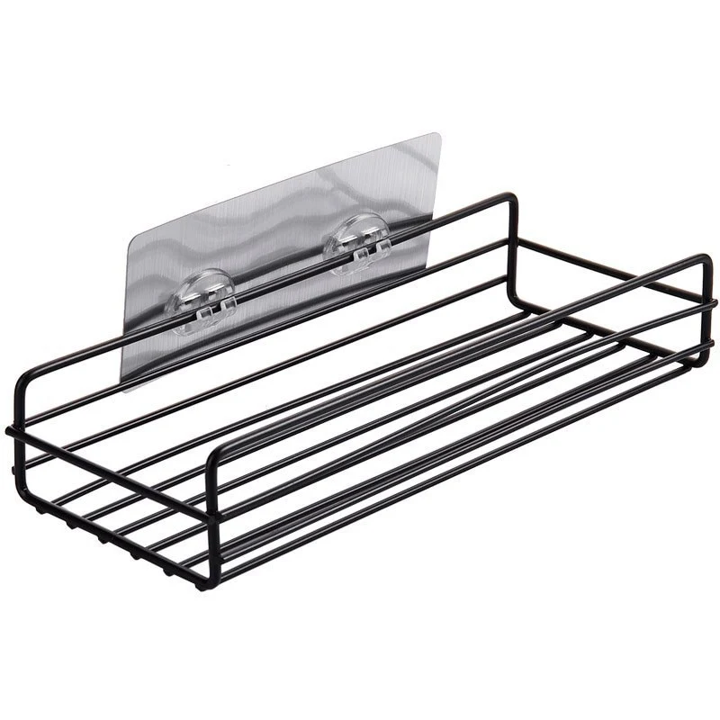Bathroom Shelf Without Drilling Iron Shower Shelves Shampoo Storage Rack Cosmetic Holder Wall Mounted Shower Organizer - Image 8