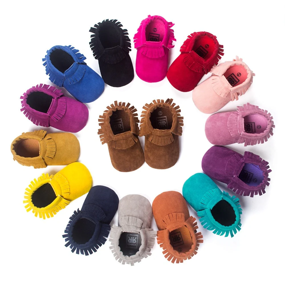 Baywell PU Suede Leather Newborn Baby Moccasins Shoes Soft Soled Non-slip Crib First Walker - Image 18