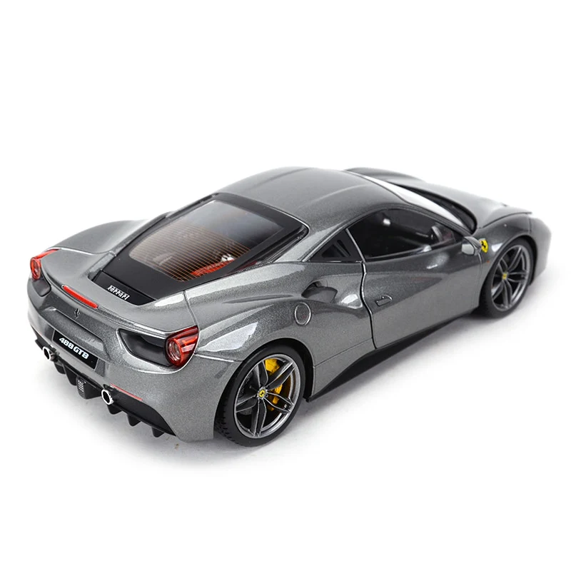 Bburago 1:18 488 GTB Refined Version Sports Car Static Simulation Die Cast Vehicles Collectible Model Car Toys - Image 4