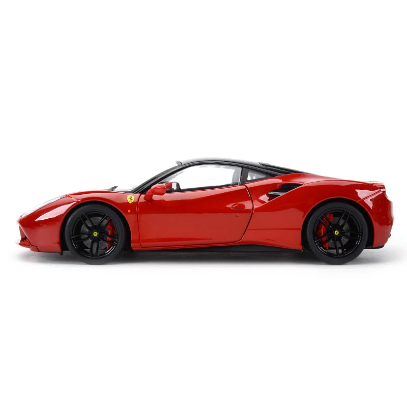 Bburago 1:18 488 GTB Refined Version Sports Car Static Simulation Die Cast Vehicles Collectible Model Car Toys - Image 5