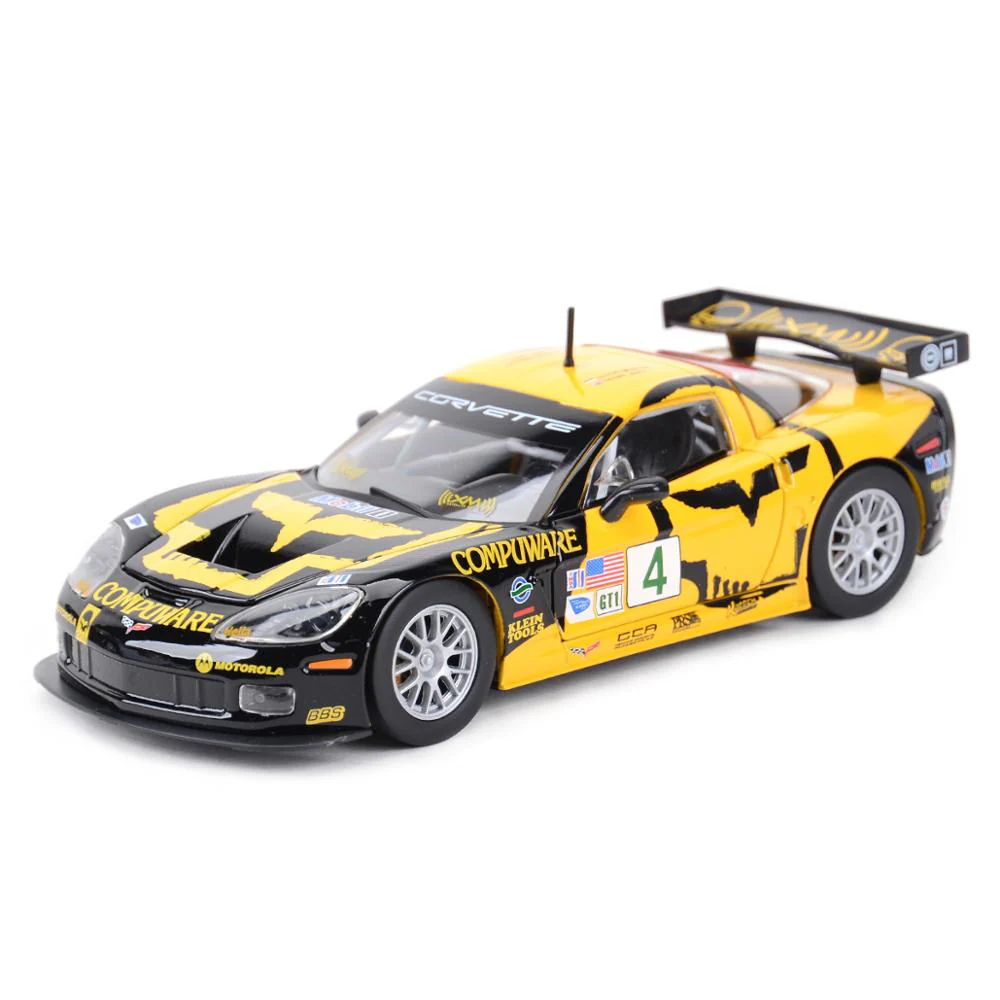 Bburago 1:24 Chevrolet Corvette C6R Racing Car Static Die Cast Vehicles Collectible Model Car Toys