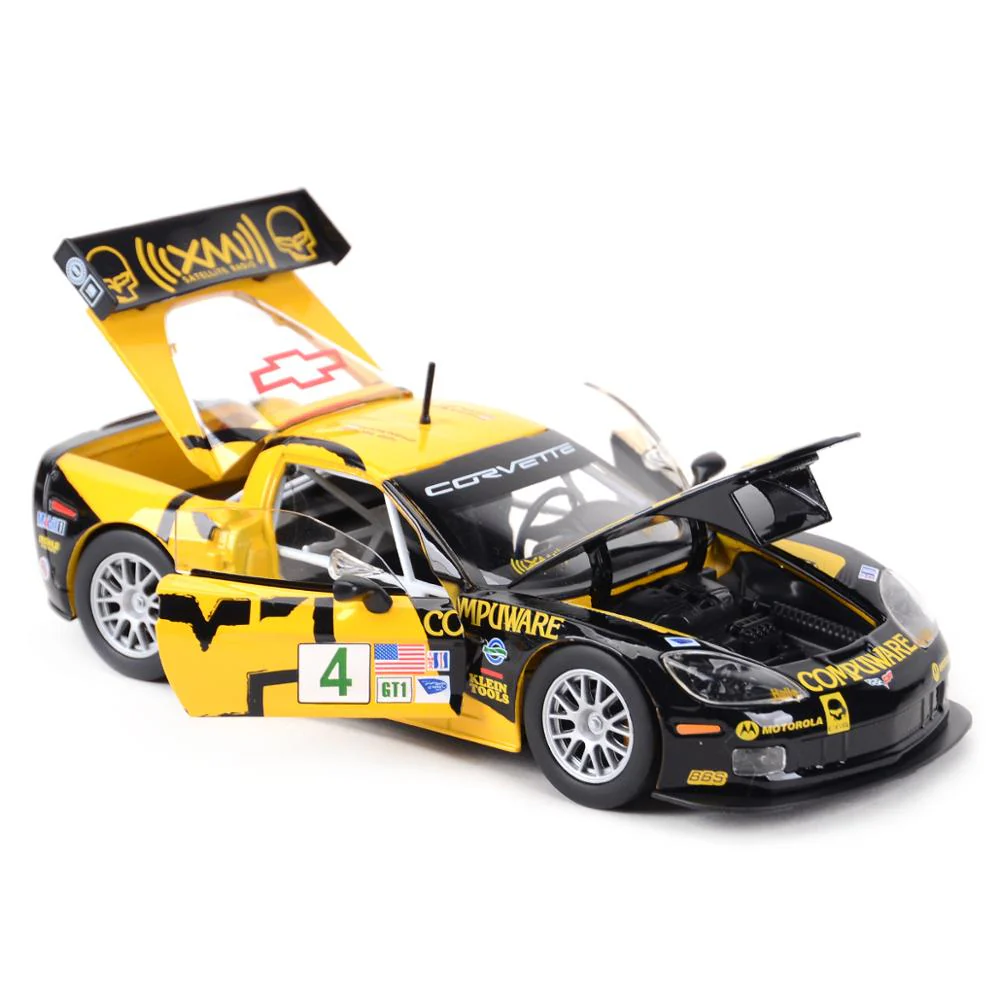 Bburago 1:24 Chevrolet Corvette C6R Racing Car Static Die Cast Vehicles Collectible Model Car Toys - Image 4