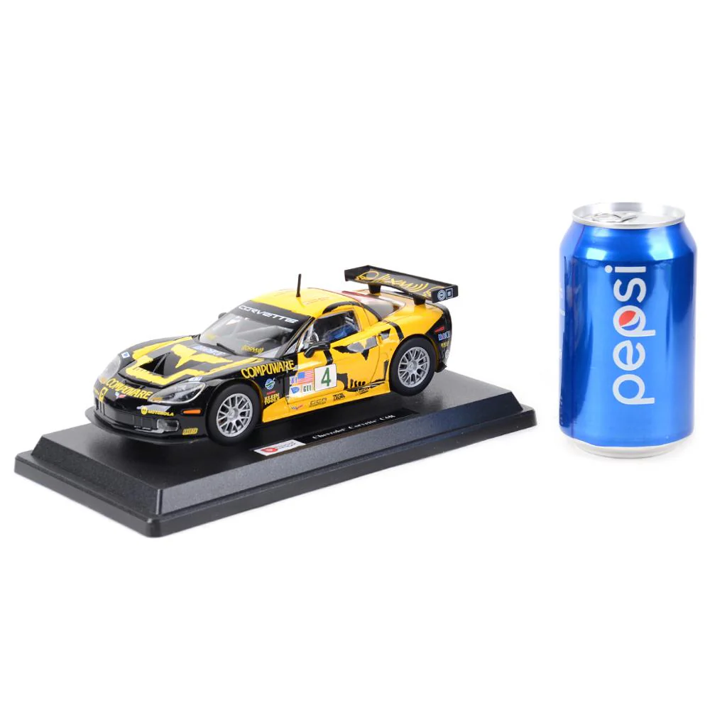 Bburago 1:24 Chevrolet Corvette C6R Racing Car Static Die Cast Vehicles Collectible Model Car Toys - Image 6