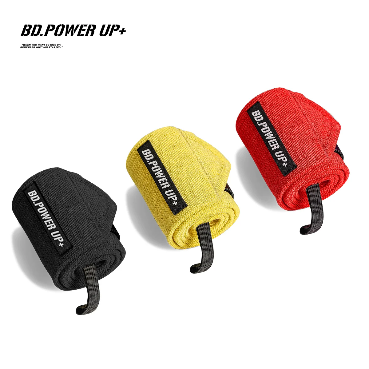 BD. Power up + Strength Winding High-Pressure Wristband Men's Fitness Training Professional Squat Bench Press Sports Protective Gear - Image 2