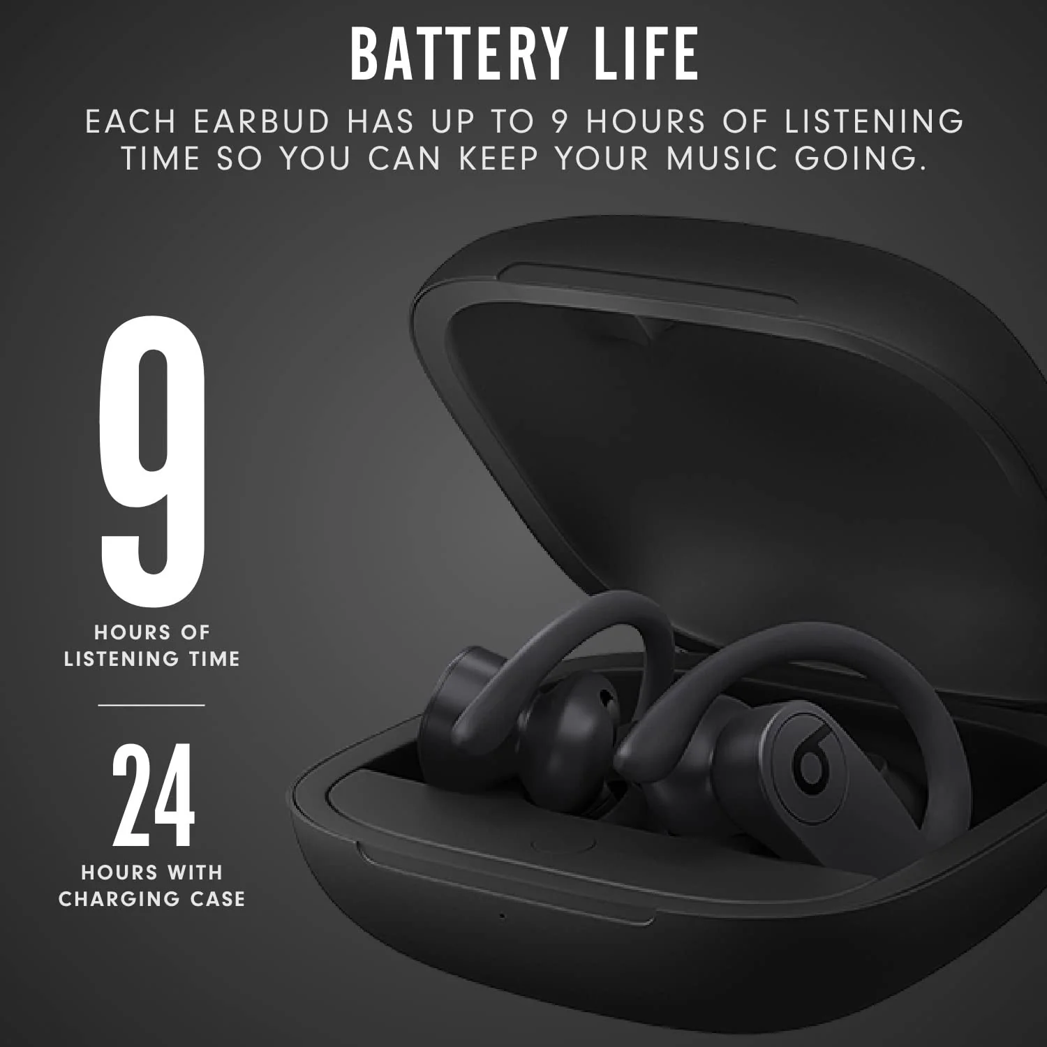 Beats Powerbeats Pro Wireless Earbuds - Apple H1 Headphone Chip, Class 1 Bluetooth Headphones, 9 Hours of Listening Time, Sweat Resistant, Built-in Microphone - Black - Image 4