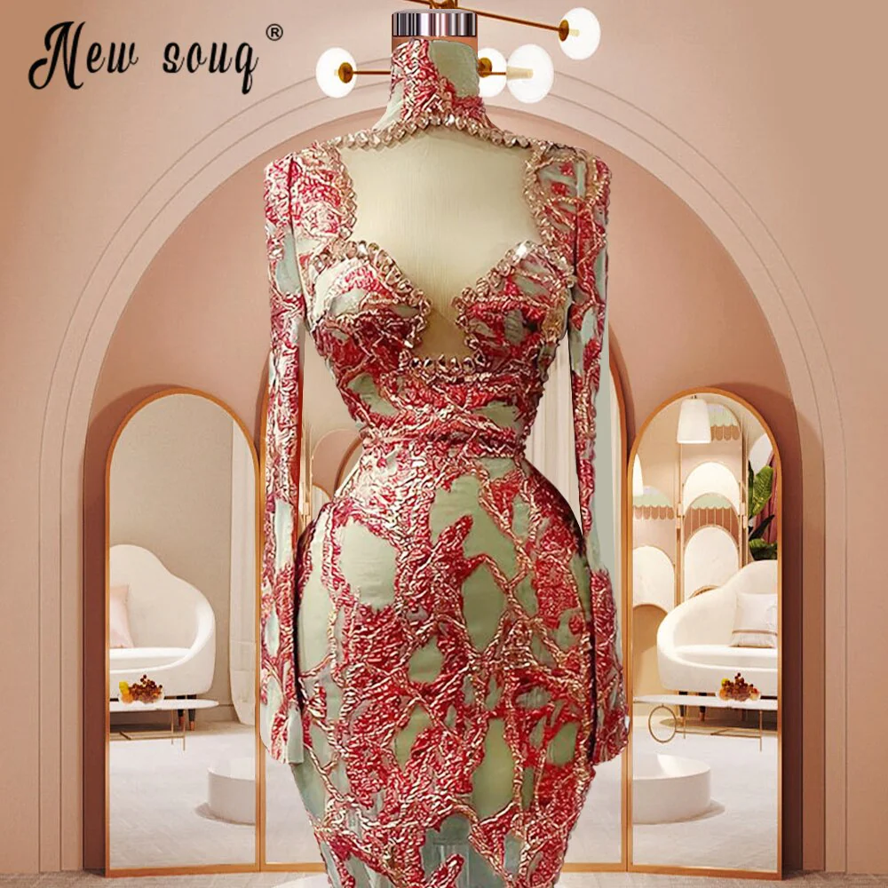 Sexy Beautiful Fashion Red Evening Dress Women 2023 Elegant Mermaid Long Sleeve Prom Gowns - Image 5