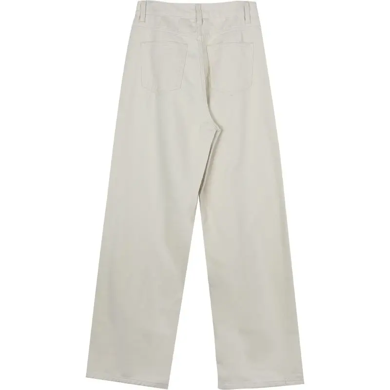 Beige Jeans Women Trendy European Style Loose Casual High Waist Spring All-match Streetwear Ins Hotsweet Simple New Full Length - Image 14