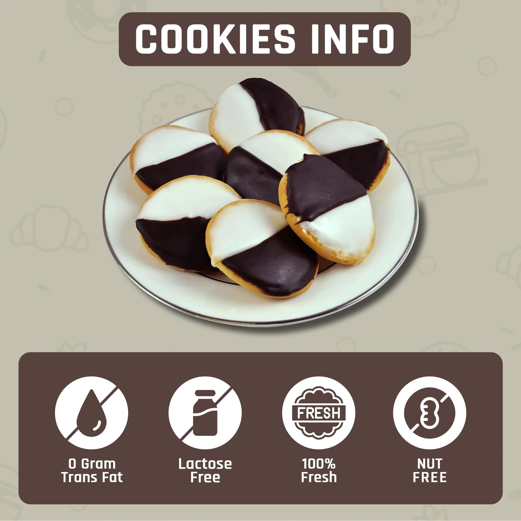 Beigel's Black and White Cookies | New York Style | Fresh Baked Goods | Kosher Snack | 2.4" cookie | 24 Count - Image 6