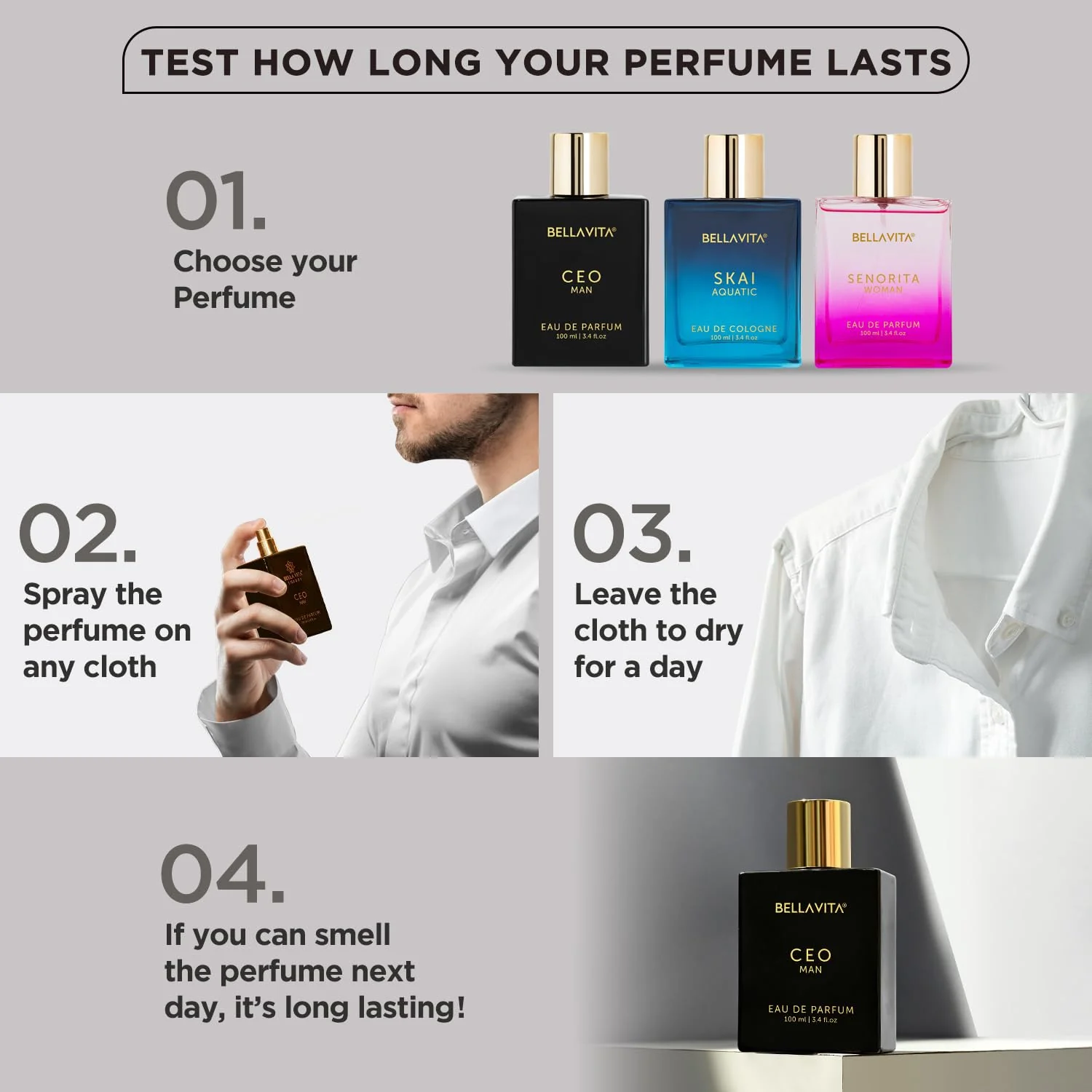 Bella Vita Luxury CEO MAN Perfume for men (3.3 Fl.oz) - Eau De Parfum with Lemon, Lavender, Tonka & Agarwood | Long Lasting Perfume for men, Vegan & Cruelty Free | Gift for men - Image 2
