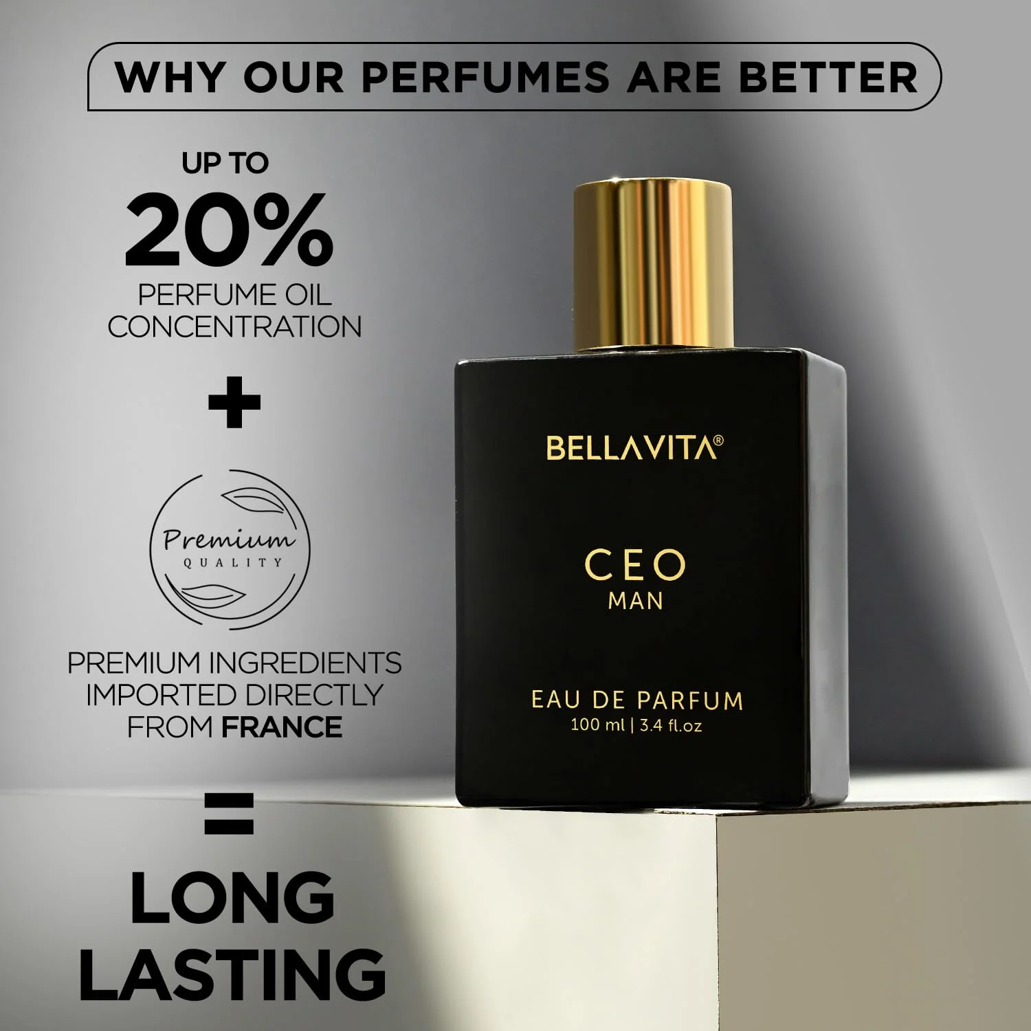 Bella Vita Luxury CEO MAN Perfume for men (3.3 Fl.oz) - Eau De Parfum with Lemon, Lavender, Tonka & Agarwood | Long Lasting Perfume for men, Vegan & Cruelty Free | Gift for men - Image 4