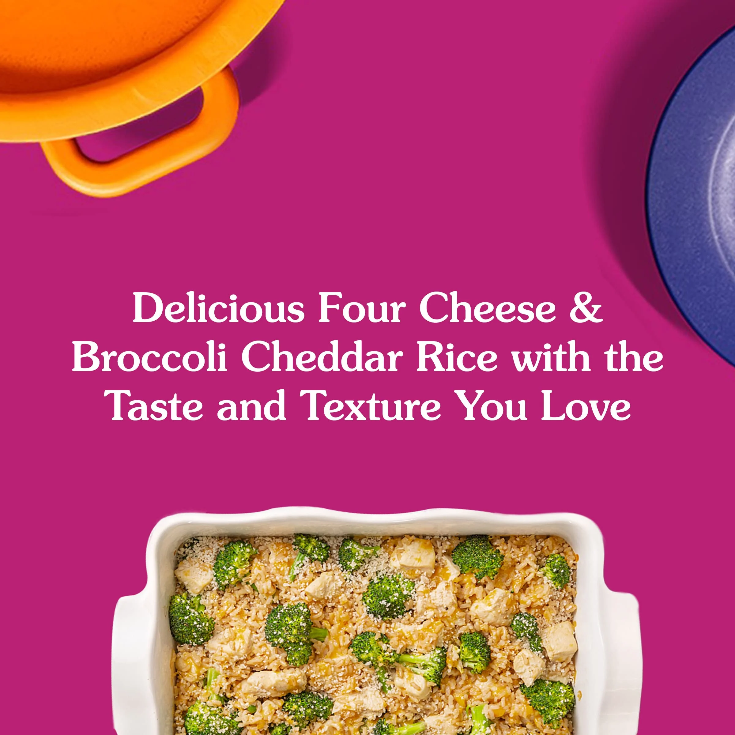 BEN'S ORIGINAL Ready Rice Creamy Four Cheese and Cheddar Broccoli Variety Pack, Easy Dinner Sides, 8.5 OZ Pouch (Pack of 6) - Image 8