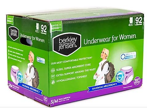 Berkley Jensen Incontinence Underwear for Women with Maximum Absorbency, Size S/M, 92 ct. - Image 2