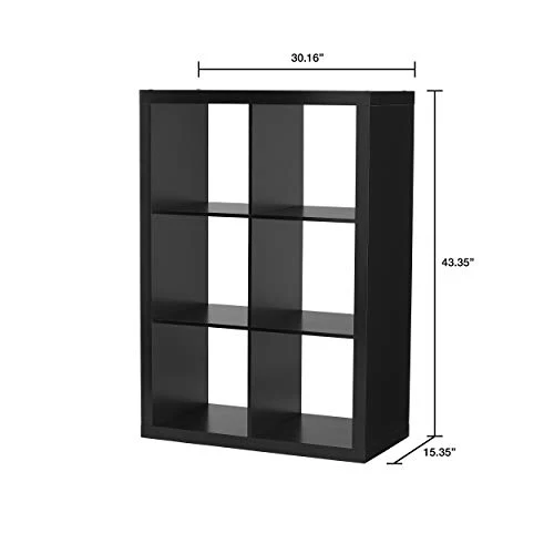 Better Homes and Gardens.. Bookshelf Square Storage Cabinet 4-Cube Organizer (Weathered) (White, 4-Cube) (Solid Black, 6-Cube) - Image 3