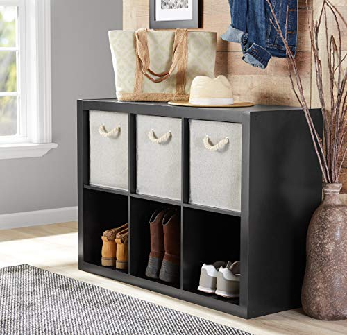 Better Homes and Gardens.. Bookshelf Square Storage Cabinet 4-Cube Organizer (Weathered) (White, 4-Cube) (Solid Black, 6-Cube) - Image 5