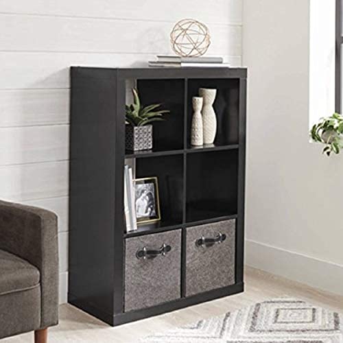 Better Homes and Gardens.. Bookshelf Square Storage Cabinet 4-Cube Organizer (Weathered) (White, 4-Cube) (Solid Black, 6-Cube) - Image 7