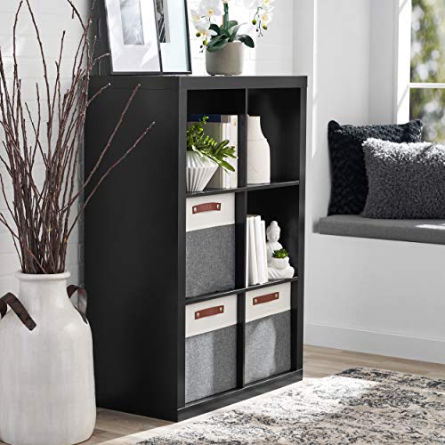 Better Homes and Gardens.. Bookshelf Square Storage Cabinet 4-Cube Organizer (Weathered) (White, 4-Cube) (Solid Black, 6-Cube) - Image 8