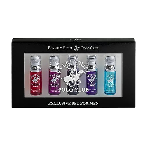 Beverly Hills Polo Club 5 Piece Mini Gift Set Exclusive for Men, EDT Eau De Toilette 5 Mini 0.5oz Bottles May Vary - Image 3