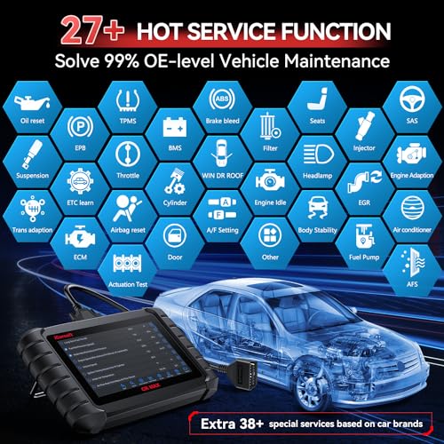 Bidirectional Scan Tool, OBD2 Diagnostic Scanner iCarsoft CR Max (Enhance Version) for All System, 27 Reset+Extra 38 Service-Oil/EPB/BMS/SAS/SRS/ABS etc. Active Test, 4-in-1 Live Graphing,Free Update - Image 7