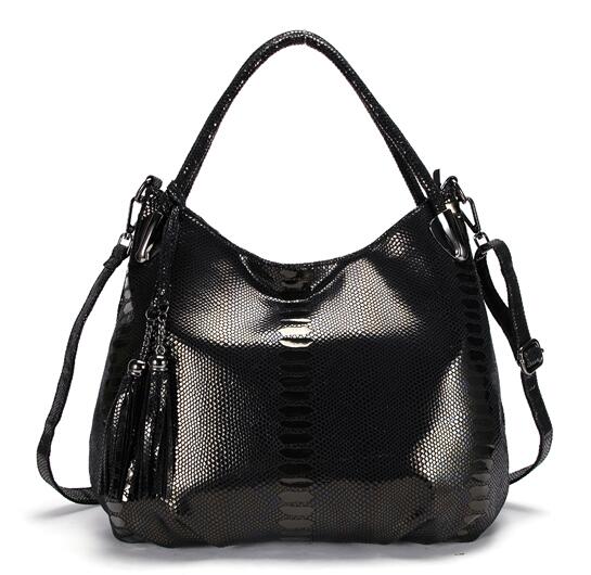 BIG SALE* High Quality Serpentine Pattern Women Luxury Shoulder Bags With Tassel Pendant PU Leather Messenger Handbags GPY01 - Image 4