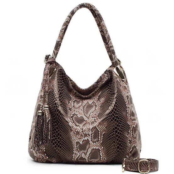 BIG SALE* High Quality Serpentine Pattern Women Luxury Shoulder Bags With Tassel Pendant PU Leather Messenger Handbags GPY01 - Image 8
