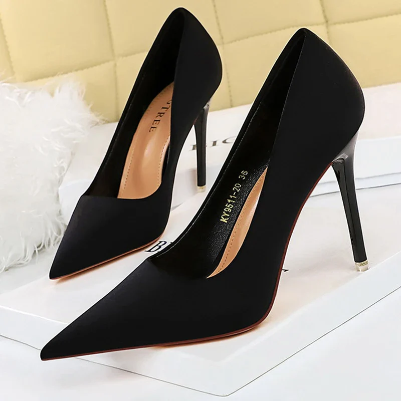 BIGTREE Shoes Satin Women Pumps 2023 New Purple High Heels Fashion Women Shoes Stiletto Luxury Noble Party Shoes Women Heels - Image 4