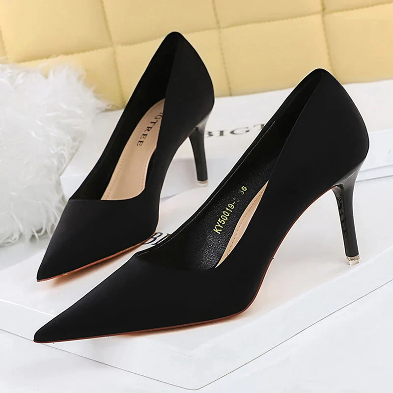 BIGTREE Shoes Satin Women Pumps 2023 New Purple High Heels Fashion Women Shoes Stiletto Luxury Noble Party Shoes Women Heels - Image 7