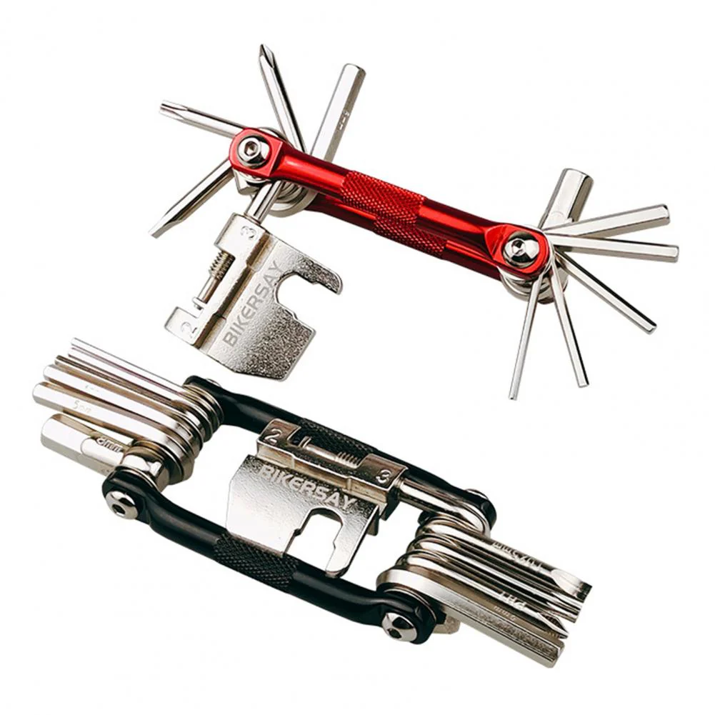 BIKERSAY 17-In-1 Bicycle Repairing Set Bike Repair Tool Kit Wrench Screwdriver Chain Carbon steel bicycle Multifunction Tool - Image 4