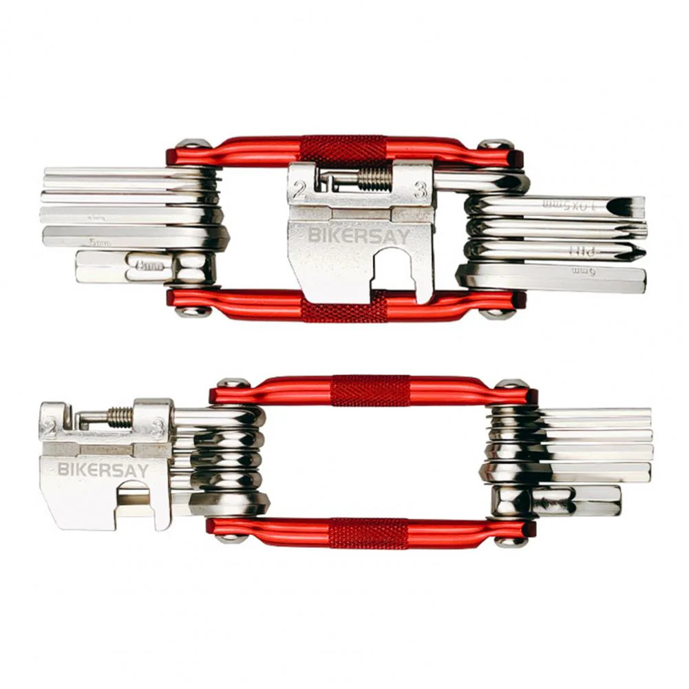 BIKERSAY 17-In-1 Bicycle Repairing Set Bike Repair Tool Kit Wrench Screwdriver Chain Carbon steel bicycle Multifunction Tool - Image 5