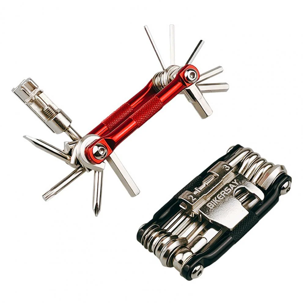 BIKERSAY 17-In-1 Bicycle Repairing Set Bike Repair Tool Kit Wrench Screwdriver Chain Carbon steel bicycle Multifunction Tool - Image 8