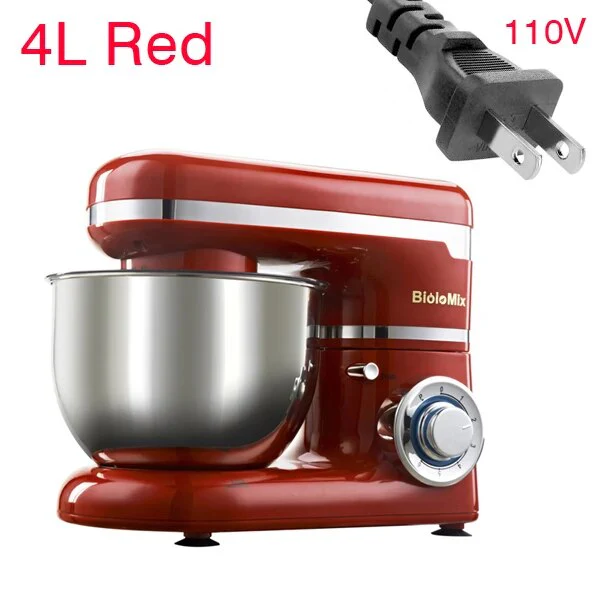 Biolomix 4L/5L Stainless Steel Bowl 6-speed Household Kitchen Electric Food Stand Mixer Egg Whisk Dough Cream Blender  Appliance - Image 14