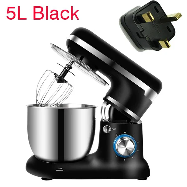 Biolomix 4L/5L Stainless Steel Bowl 6-speed Household Kitchen Electric Food Stand Mixer Egg Whisk Dough Cream Blender  Appliance - Image 7