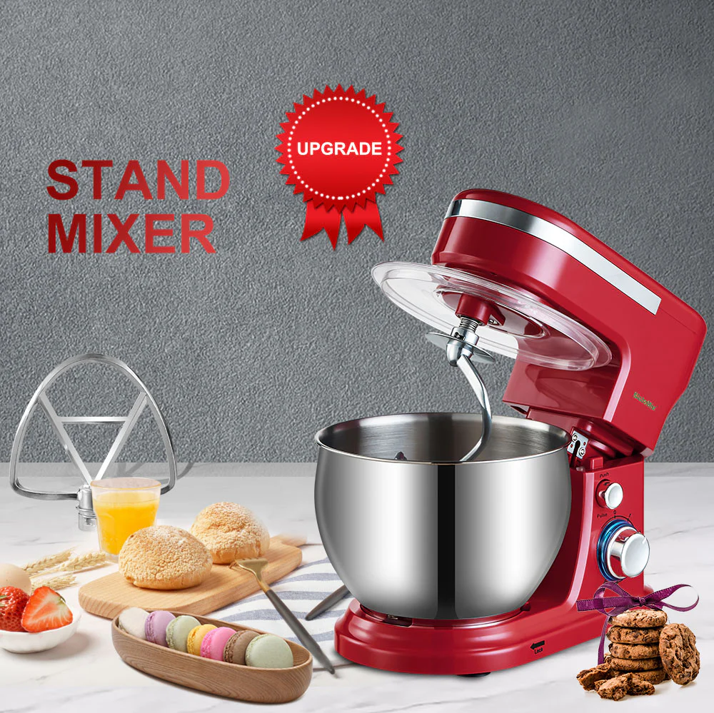 BioloMix 6L/5L Mixer Planetary 6-speed Kitchen Food Blender Stainless Steel Bowl Cake Mixer Egg Whisk - Image 10