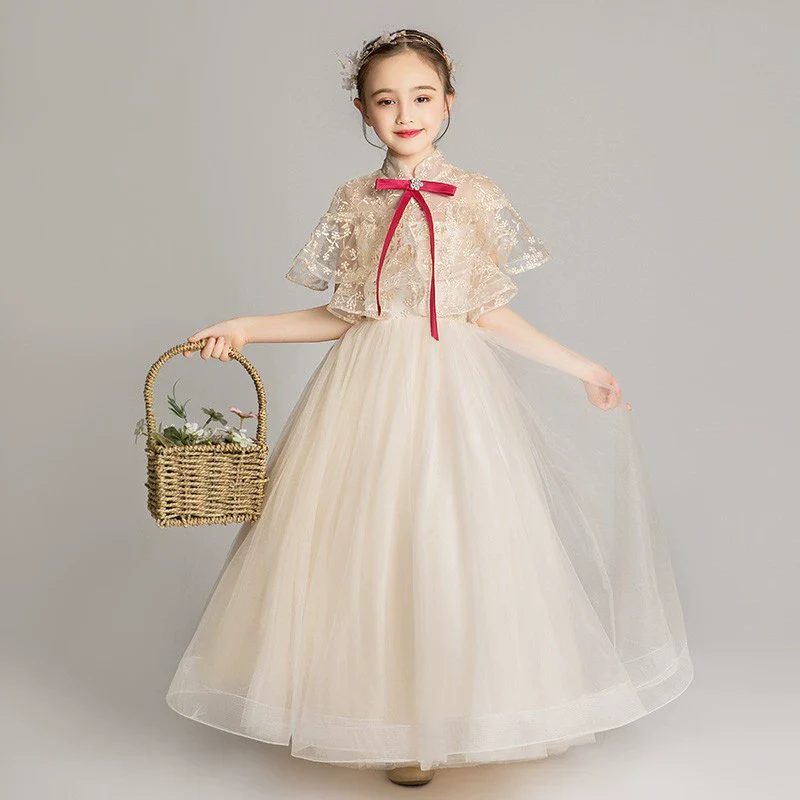 Birthday White Children's Wedding Dress Little Girls Summer Dress - Image 11