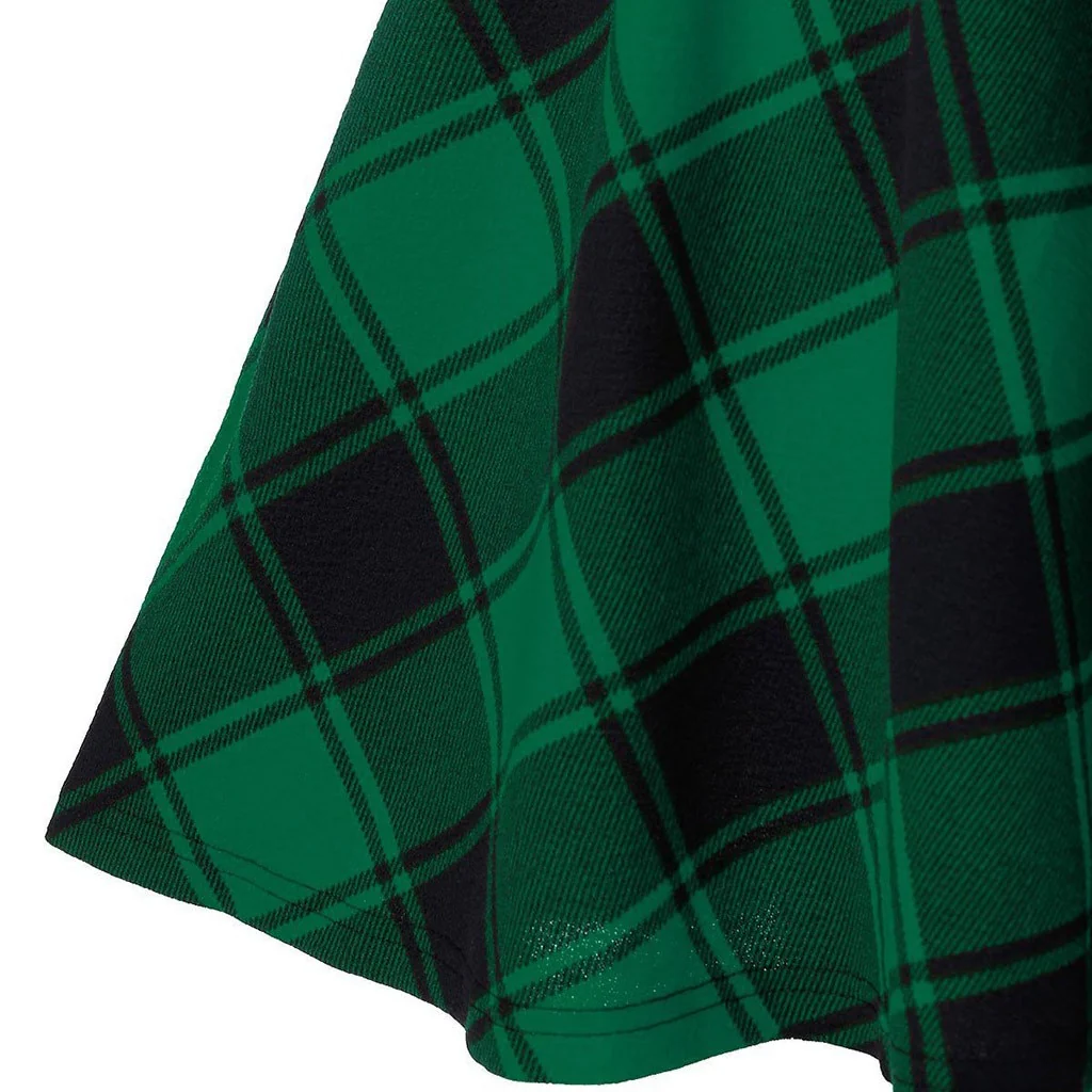 Sexy Black Checkered Women's Gothic Skirt Women Pleated Plaid Skirts - Image 7