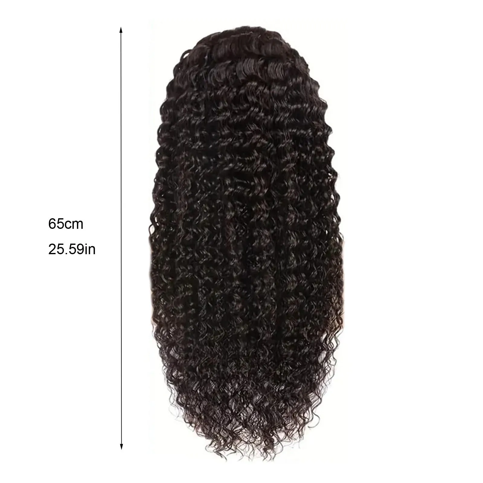 Black Curly Hair Wigs, Lace Front Wigs Human Hair Synthetic Long Black Curly Hair Natural Wig Heat Resistant Fiber Natural Hair - Image 3