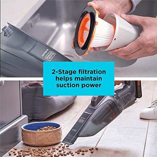 BLACK+DECKER dustbuster 20V MAX* POWERCONNECT Cordless Handheld Vacuum (BCHV001C1), Gray - Image 4