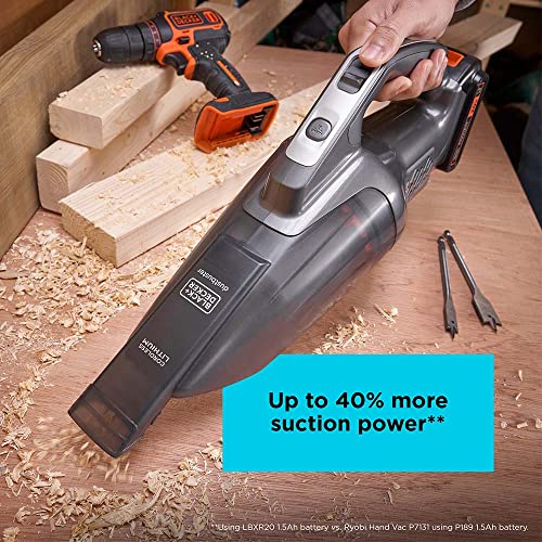BLACK+DECKER dustbuster 20V MAX* POWERCONNECT Cordless Handheld Vacuum (BCHV001C1), Gray - Image 6
