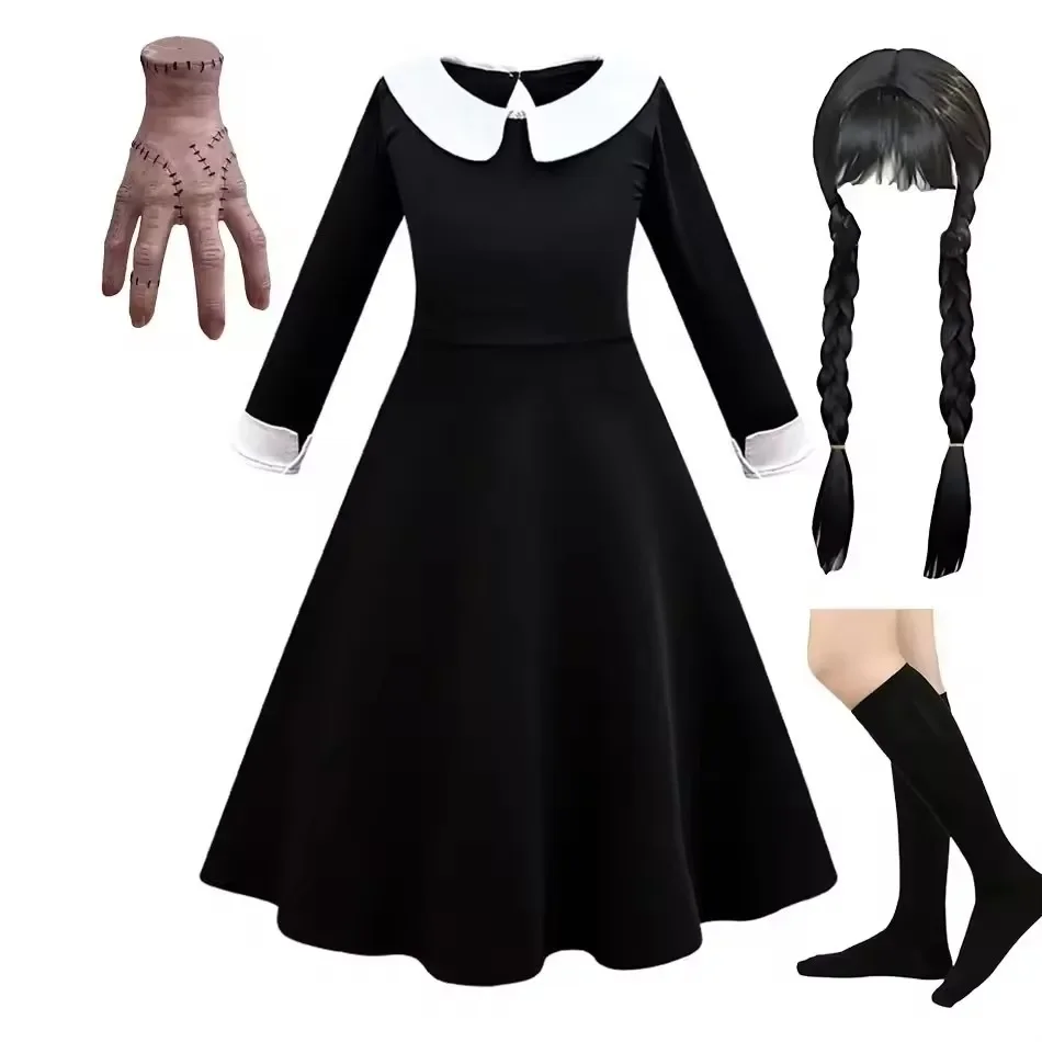 Black Dress Girls Role Playing Halloween Costume Cosplay Apparel - Image 11