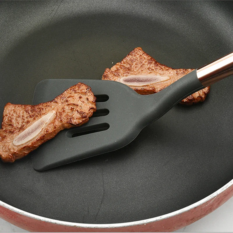 Black Gold Kitchen Cookware Silicone Kitchenware Non Stick plated Cooking Pot Set Spatula Ladle Egg Beaters Shovel Utensils Sets - Image 3