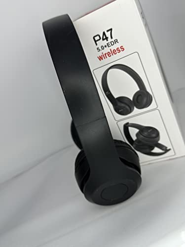 Black P47 Wireless Headphones Headset with Hands Free, Microphone - Image 7