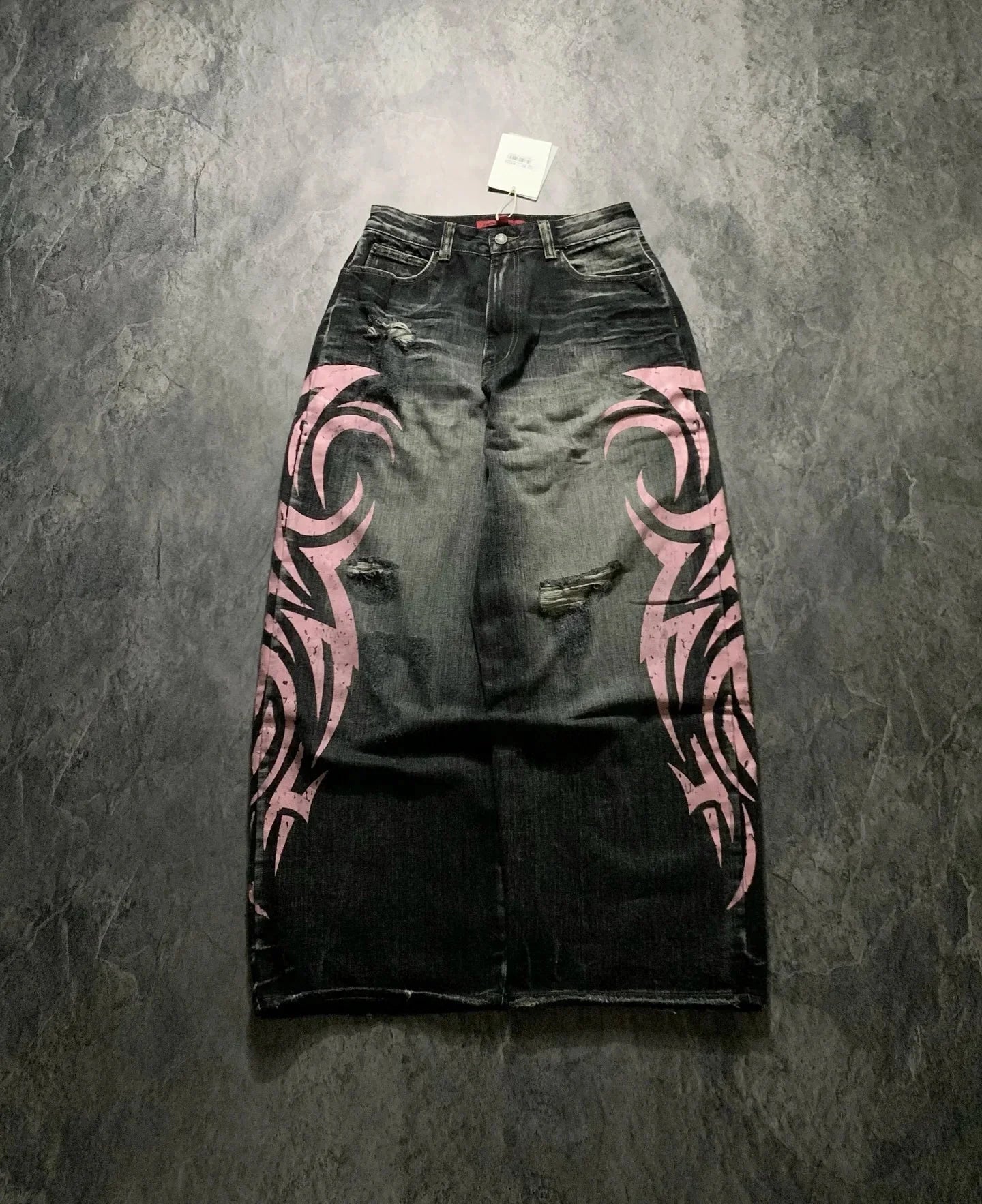 Black Washed Wide Leg Jeans Men Women High Waist Casual Hip Hop Pants Loose Fit Vintage Streetwear Y2K Retro Denim Trousers - Image 5