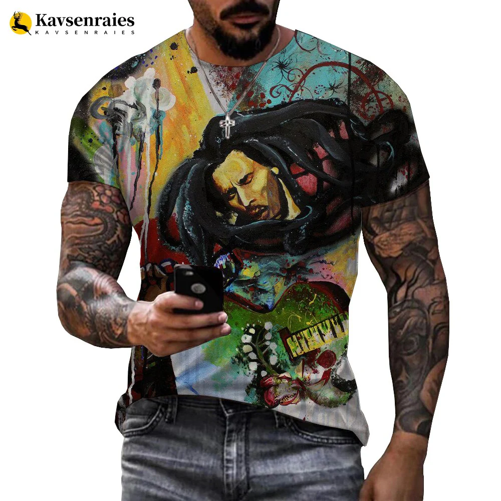 Bob Marley 3D Print T Shirt Men Women Fashion Casual Funny Shirt Harajuku Streetwear Cool Tops - Image 16