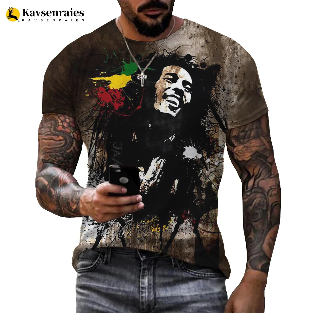 Bob Marley 3D Print T Shirt Men Women Fashion Casual Funny Shirt Harajuku Streetwear Cool Tops - Image 2