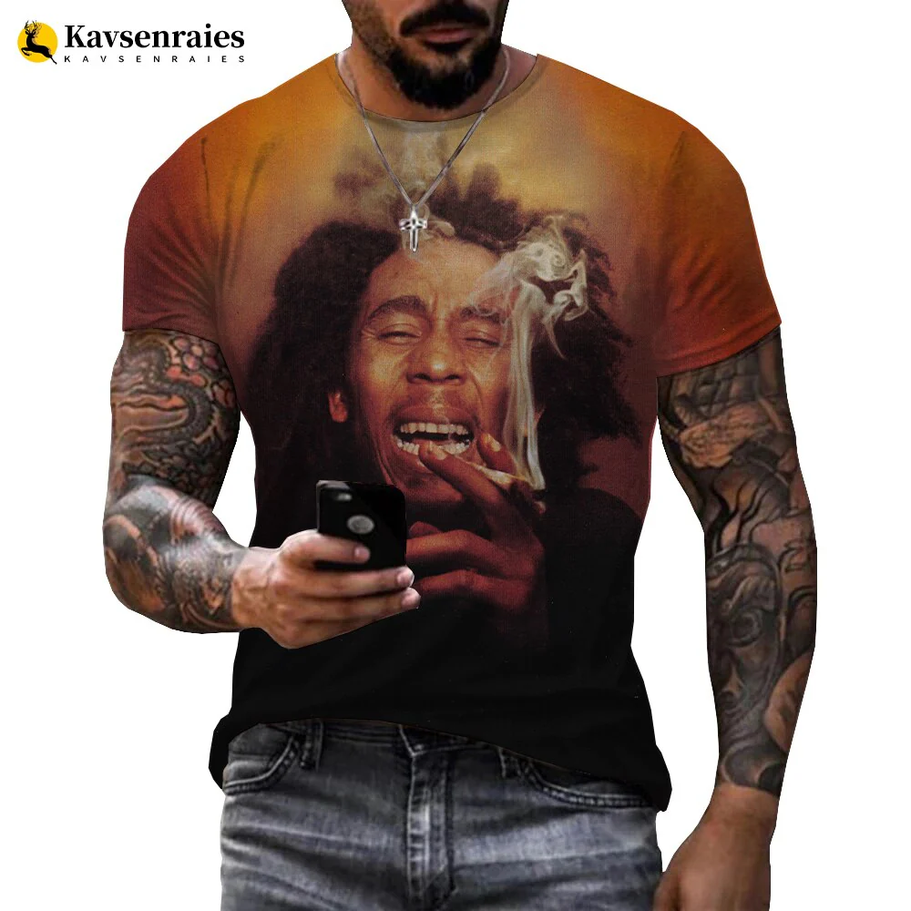 Bob Marley 3D Print T Shirt Men Women Fashion Casual Funny Shirt Harajuku Streetwear Cool Tops - Image 4